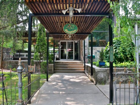 Reception Entrance at Stone Chalet