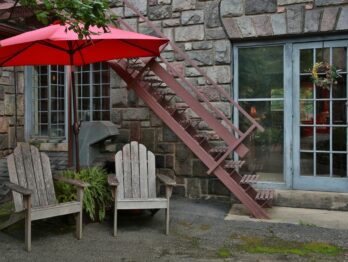 adirondack chairs in back gardens