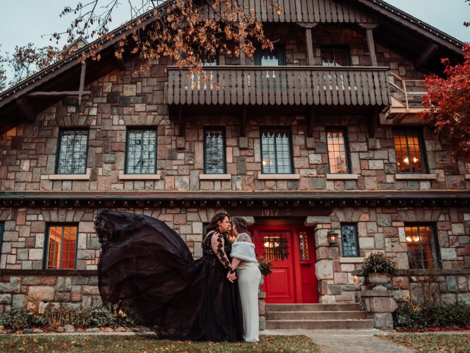 Stone Chalet Gay Wedding Ann Arbor