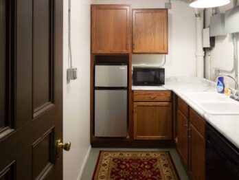 kitchenette in the utility room