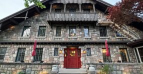 Stone chalet main house front