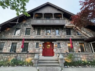 Stone chalet main house front