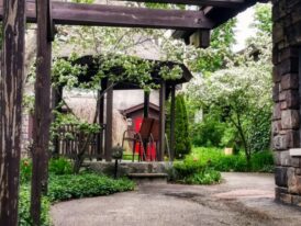 pergola patio is an outside space near the gazebo gardens and the formal dining room