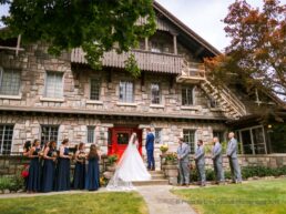 Ann Arbor Wedding Ceremony Venue Stone Chalet Front Terrace