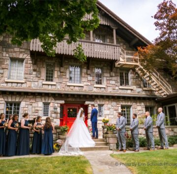 Ann Arbor Wedding Ceremony Venue Stone Chalet Front Terrace